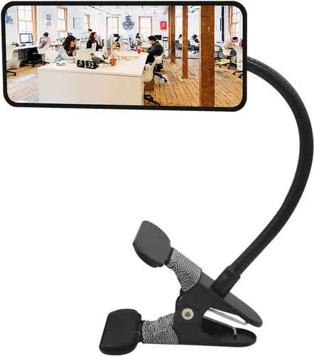 Miniatura 9 de Ampper Espejo de seguridad acrílico con clip, espejo de cubículo convexo flexible para seguridad personal y escritorio, monitores de visión trasera