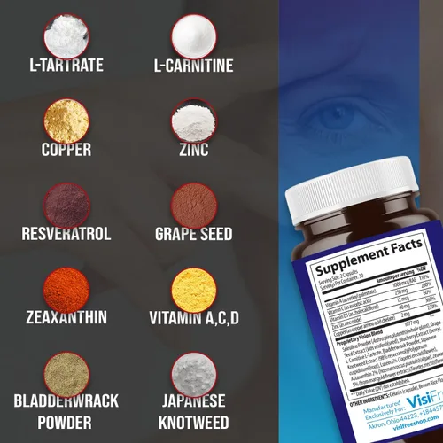 Miniatura 5 de Suplementos oculares para adultos – Las mejores cápsulas para la salud ocular – Incluye vitaminas y minerales para una visión clara saludable
