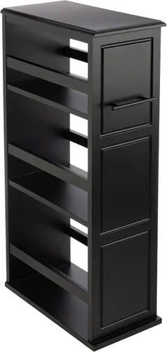 Miniatura 8 de Lavish Home Carrito de almacenamiento delgado de 3 niveles, carrito rodante estrecho de 16.7 x 9 pulgadas con asa y ruedas para baño, lavandería