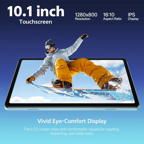 Miniatura 5 de SVITOO Tablet Android de 10 pulgadas, tableta Android 16 para niños y adultos, 20 GB de RAM, 32 GB de almacenamiento, 1 TB expandible, cámaras