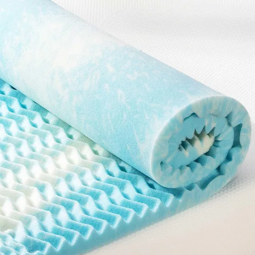 Miniatura 4 de Best Price Mattress - Cubrecolchón de espuma viscoelástica de 2 pulgadas con 5 zonas, con gel en espiral Aerobreeze, certificado CertiPUR-US, Dorm