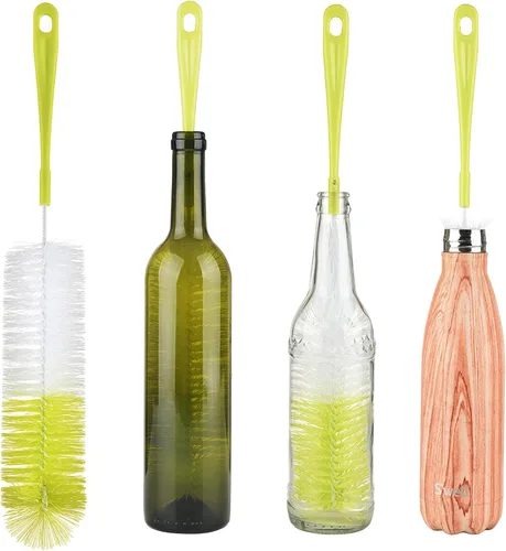ALINK Limpiador de cepillo de botellas de 16 pulgadas de largo para lavar vino/cerveza/pozo deportivo/termo/vidrio, comedero de colibrí y botellas