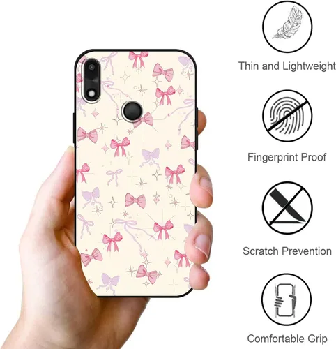 Miniatura 5 de Paquete de 2 Fundas de Teléfono con Lazo Rosa para Gabb Phone 4 6.1", Fundas con Patrón de Flores Florales con Lazo de Cinta Kawaii Lindo de Dibujos