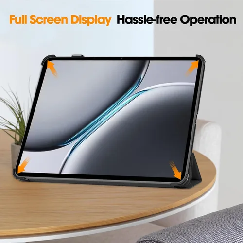 Miniatura 6 de Funda para OnePlus Pad 2 de 12.1 pulgadas, ultrafina y ligera, poliuretano de calidad, resistente a los arañazos, color negro