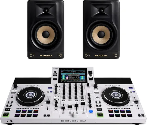 Miniatura 11 de Controlador DJ Denon DJ SC Live 4 y Monitores de Estudio M-AUDIO Forty Sixty Par para Grabación de Estudio, Producción Musical, Podcasting, Streaming
