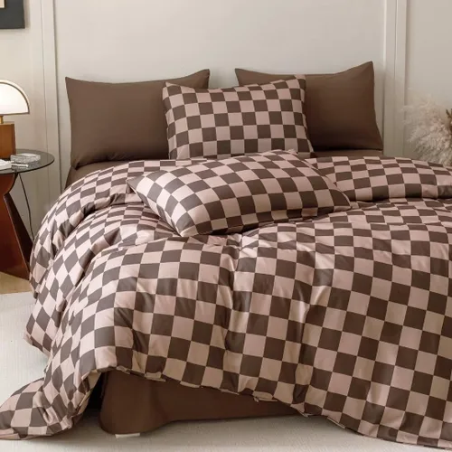Miniatura 247 de CLOTHKNOW - Juego de edredón verde militar tamaño completo de 3 piezas, juego de ropa de cama verde oscuro, edredón suave con 2 fundas de almohada