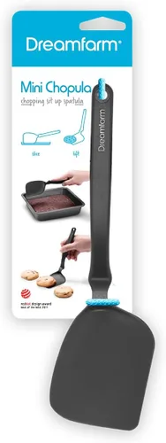 Miniatura 9 de Dreamfarm Mini Chopula - Espátula antiadherente, súper flexible, con borde plano fuerte para separar alimentos, 9 pulgadas, color negro