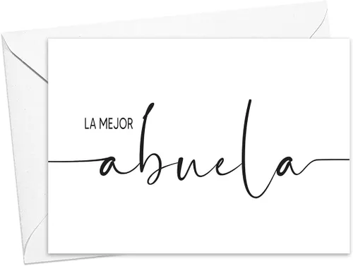 Tarjeta de Anuncio de Embarazo en Español para Abuela, Nueva Tarjeta de Revelación de Bebé Bisabuela, Tarjeta para Abuela de Nieto y Nieta, Nueva
