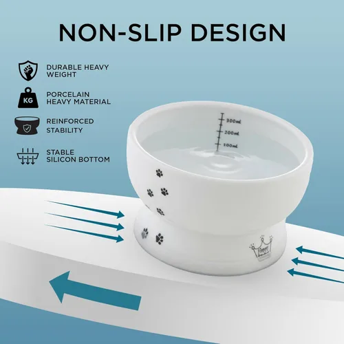 Miniatura 6 de Necoichi Raised Tazón de agua para gatos elevado