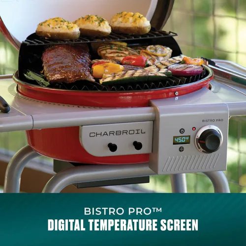 Miniatura 9 de Parrilla eléctrica y plancha Bistro Pro + modo carbón, negra - 25302145