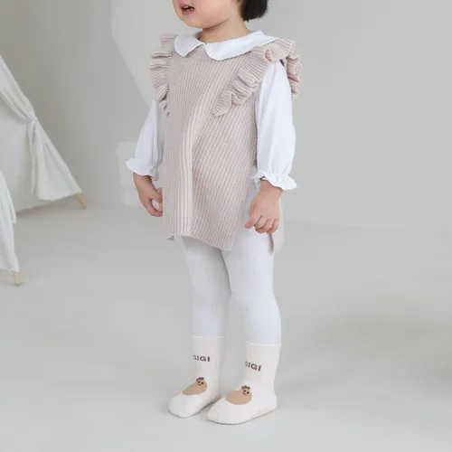 Miniatura 5 de BOOPH Calcetines antideslizantes para niños pequeños, 5 pares