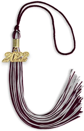 Miniatura 202 de Endea Graduation - Borla de doble color mixto con fecha dorada (negro/dorado antiguo, 2021)