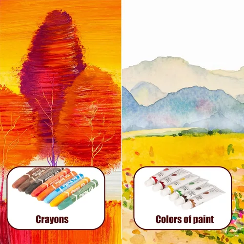 Miniatura 3 de KINSPORY Juego de 168 piezas de suministros de arte, set de arte de madera de lujo, kit de dibujo, pintura y colorear, 3 paquetes de blocs de Beige