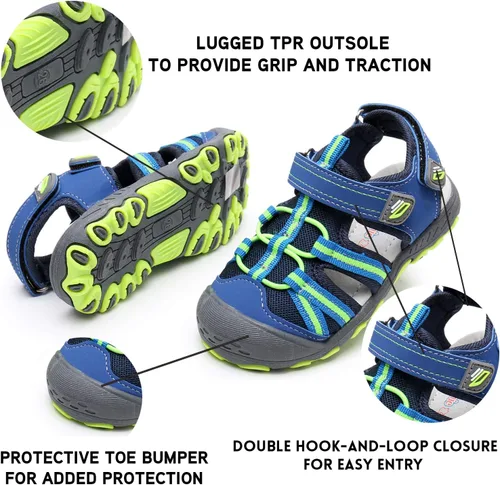 Miniatura 3 de Ahannie Sandalias deportivas para niños y niñas, sandalias de playa con punta cerrada, sandalias de verano para niños pequeños