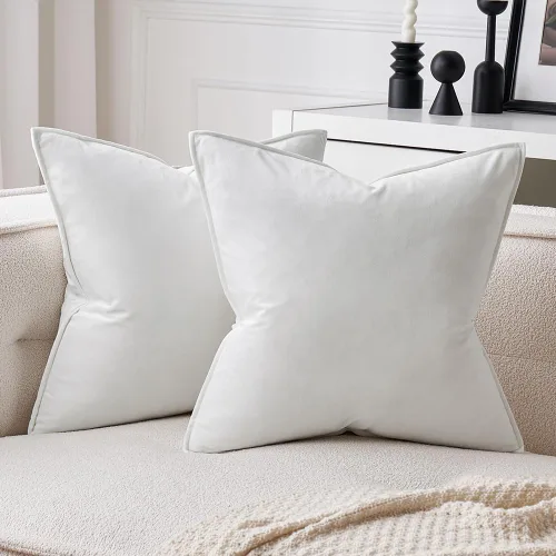 Miniatura 18 de MIULEE Paquete de 2 fundas decorativas de cojines de poliéster suave, fundas de almohada cuadradas cómodas y suaves para sofá, sillón, dormitorio