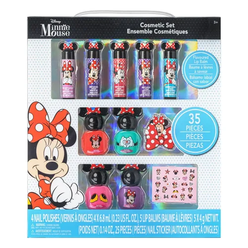 Miniatura 9 de Set de maquillaje cosmético Barbie para niñas con brillo de labios súper brillante, esmalte de uñas y pegatinas para uñas 11 piezas, perfecto