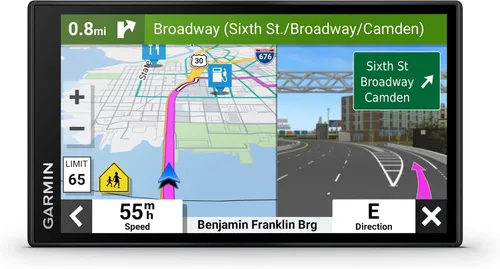 Garmin DriveSmart 66, navegador GPS para automóvil de 6 pulgadas con mapas brillantes y nítidos de alta resolución y asistencia de voz Garmin