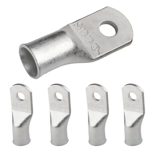 Miniatura 101 de SELTERM 5 piezas terminales de cable de cobre estañado 1/0 AWG perno de 1/2", extremos de cable de batería, terminales de anillo, conectores