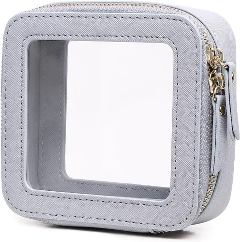 Miniatura 83 de Pinkmik Pequeña bolsa de maquillaje, mini estuche transparente para maquillaje y neceser con cremallera, organizador de bolsos para mujer