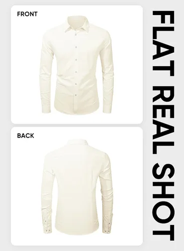 Miniatura 7 de JMIERR Camisas de lino para hombre, camisas casuales de playa de manga larga con botones