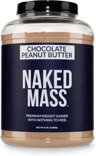 NAKED Masa de Mantequilla de Maní con Chocolate - 1,280 Calorías, 50G de Proteína, Nada Artificial. Polvo de Proteína Totalmente Natural para Ganar
