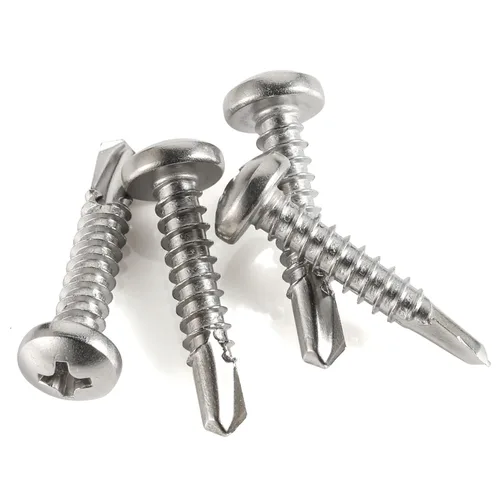 Miniatura 4 de Mellewell Tornillos autoperforantes de cabeza plana #10 x 3/4" (1/2" a 2-1/2" disponibles), tornillos autoperforantes de chapa de acero inoxidable