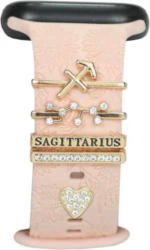 Miniatura 25 de Abalorios de Correa de Reloj Decorativos de 12 Constelaciones para Mujeres Compatibles con Apple Watch de 38 mm, 40 mm, 41 mm, 42 mm, 44 mm, 45 mm