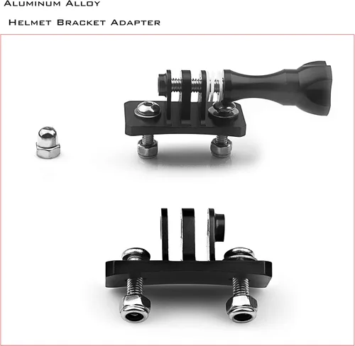 Miniatura 2 de Soportes fijos universales para casco, adaptador de soporte de metal, accesorios de cámara para cámara deportiva GoPro Series/casco de paracaidismo
