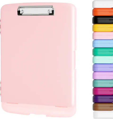 Miniatura 13 de Piasoenc Portapapeles con almacenamiento, caja de organización de 8.5 x 11 pulgadas con soporte para bolígrafo y carpeta de papel legal A4, folio