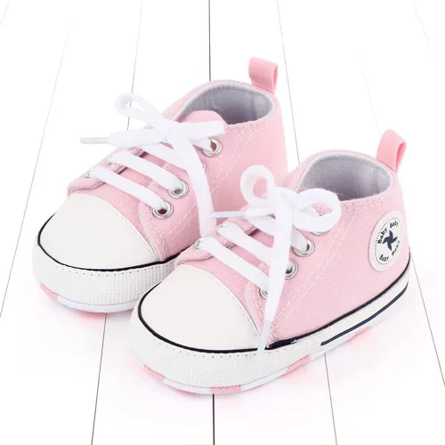 Miniatura 4 de Sekantrol Zapatos unisex para bebés, niñas y niños, suela suave, lona para recién nacidos, primeros pasos, zapatillas altas antideslizantes