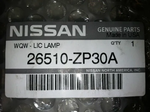 Miniatura 3 de Nissan Nuevo OEM 2006-2012 Xterra Conjunto de lámpara de matrícula trasera (2 lámparas)