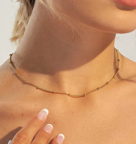 Miniatura 3 de Collares delicados para mujer, collares en capas, collar de gargantilla chapado en oro, joyería para mujer