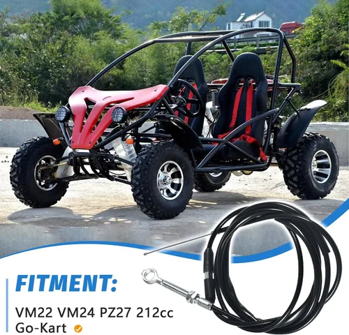 Miniatura 2 de 75 '' VM22 VM24 PZ27 Go-Kart Cable del acelerador - Extremo recto