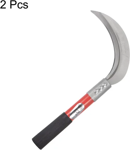 Miniatura 3 de HARFINGTON 2 piezas de hoz de limpieza de cepillo de 6 pulgadas con hoja de acero al carbono forjado y mango de plástico negro, cuchillo machete
