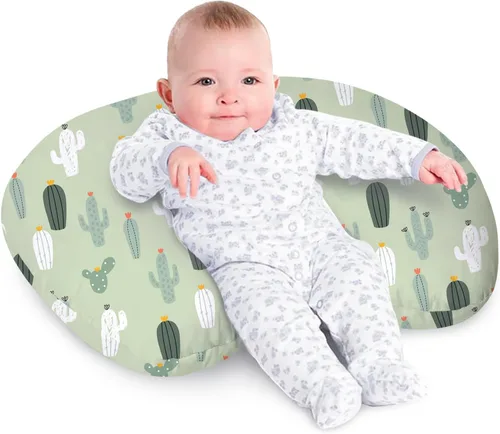 Miniatura 13 de Little Grape Land - Almohada de lactancia mejorada, lactancia materna y biberón durante 0 a 16 meses, funda suave lavable a máquina con relleno