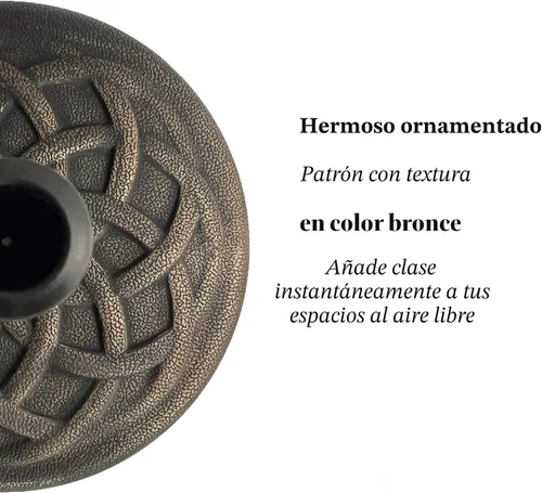 Miniatura 8 de BACKYARD EXPRESSIONS PATIO · HOME · GARDEN 911554 Base para sombrilla de 21 libras, bronce