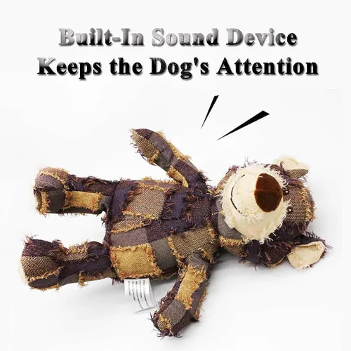 Miniatura 5 de Oso robusto indestructible 2023: juguete de peluche para perros, juguetes chirriantes indestructibles para perros, juguetes duraderos para D-A+B