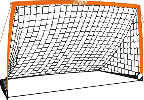 Miniatura 36 de Portería de fútbol portátil de 5 x 3, 6 x 4, 9 x 5 pies, para patio trasero, red de práctica de fútbol plegable con bolsa de transporte para niños