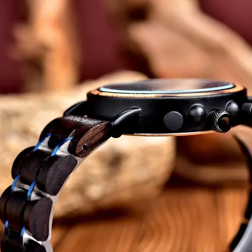 Miniatura 6 de 2win Relojes de madera grabados, regalos personalizados para hombres, marido, novio, mi hombre, prometido, padrino de boda, cumpleaños, Navidad