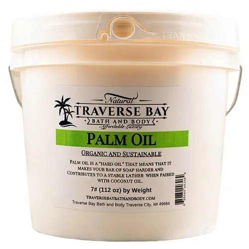 Traverse Bay Bath and Body Aceite de palma, suministros para hacer jabón. Orgánico, Sostenible, Kosher, 32 fl oz. Proyectos de bricolaje.