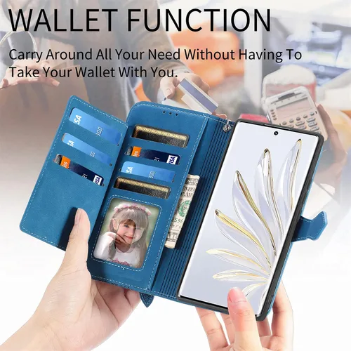Miniatura 3 de bojioderf Funda compatible con Nothing Phone 1, compatible con Nothing Phone One (A063), cartera con cremallera, tarjetero con soporte abatible