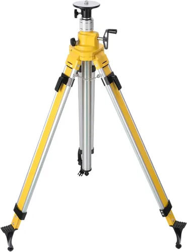 Miniatura 10 de Trípode de topografía, trípode de levantamiento de aluminio con abrazadera rápida de cabeza plana de 11 roscas de 5/8 pulgadas para estación total