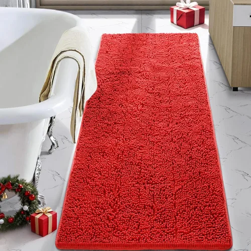 Miniatura 67 de LOCHAS Alfombra de Baño de Lujo Lanuda Tapete de Baño 24 x 17 Pulgadas, Alfombras de Baño Lavables Antideslizantes para Baño y Ducha, Alfombras