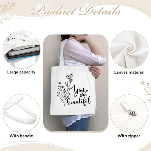 Miniatura 2 de Sieral 10 piezas de regalos inspiradores para mujeres, regalos de bolsa de lona con cremallera, regalo de agradecimiento para mujeres, regalo