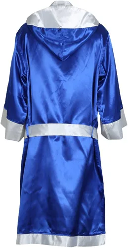 Miniatura 4 de Wesing - Bata de boxeo con capucha para hombres y mujeres, de satén