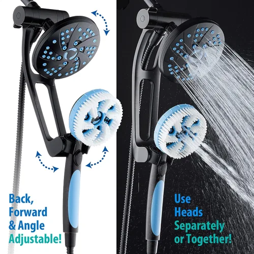 Miniatura 3 de Aquassage 6 en 1 de alta presión por AquaCare - Combo de 76 modos de 3 vías, cabezal de ducha, ducha de mano, cepillo corporal, cepillo para el Oil