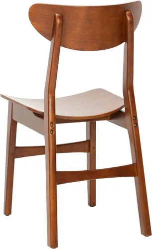 Miniatura 7 de SAFAVIEH Furniture Lucca - Juego de 2 sillas de comedor retro, nogal - madera - Diseño tapizado de mediados de siglo - Ideal para comedor, cocina