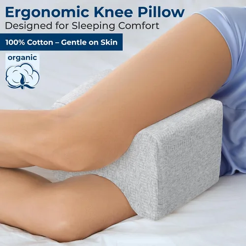 Miniatura 6 de 5 STARS UNITED Almohada de rodilla para personas que duermen de lado, cojín de media luna para cama, alivio del dolor de cadera, cojín de espuma