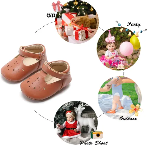 Miniatura 199 de Felix & Flora Zapatos de bebé de suela suave - Zapatos de bebé para caminar, mocasines, suela de goma, zapatos de cuna