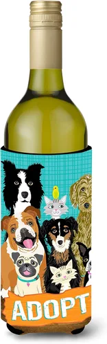 Miniatura 8 de Caroline's Treasures VHA3003LITERK Let's Adventure Glamping Trailer Botella de vino Hugger Botella Enfriador Manga Abrazador Lavable a Máquina